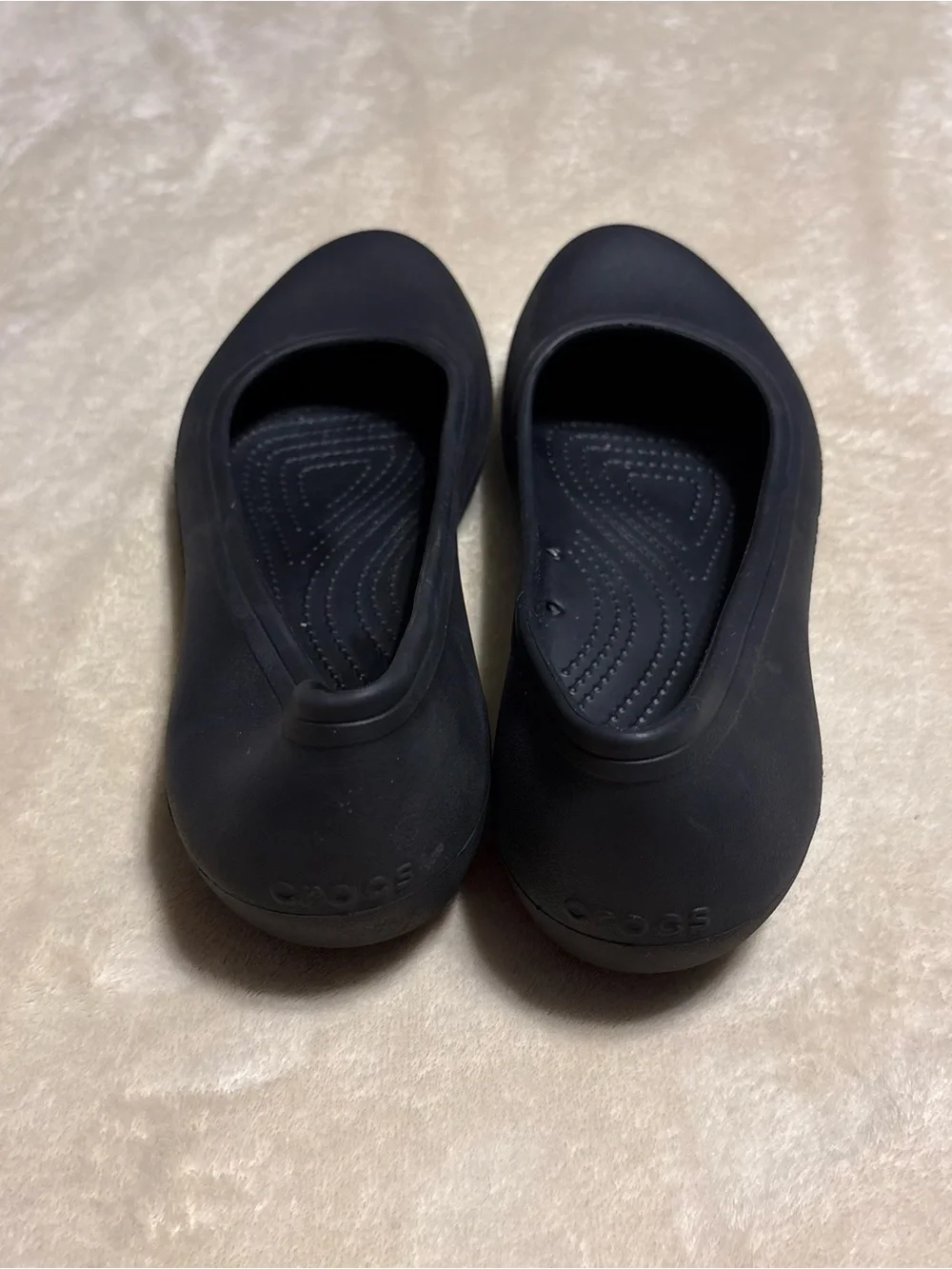 CROCS Women's Black Slip-On Ballet Flats